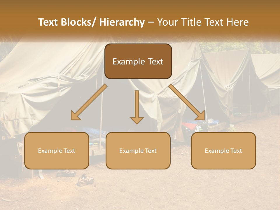 Campground Several Tent PowerPoint Template