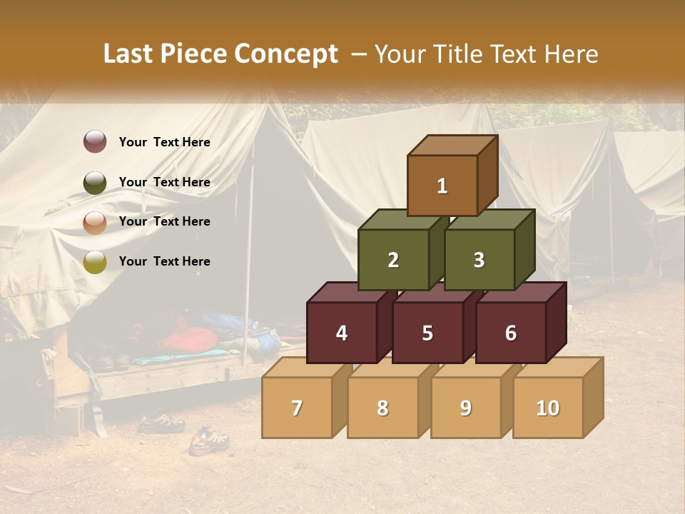 Campground Several Tent PowerPoint Template