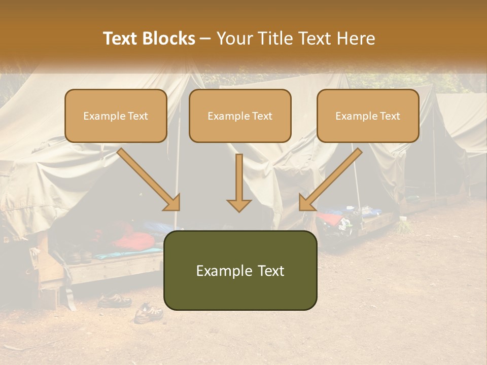 Campground Several Tent PowerPoint Template