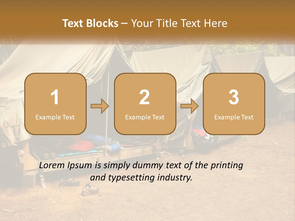 Campground Several Tent PowerPoint Template