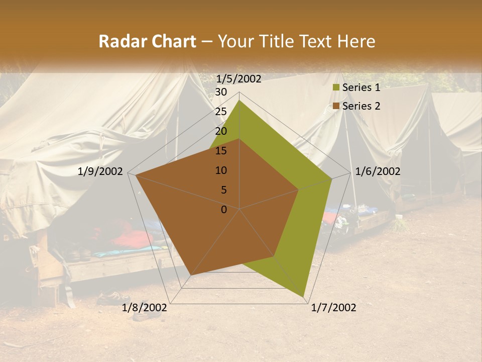 Campground Several Tent PowerPoint Template