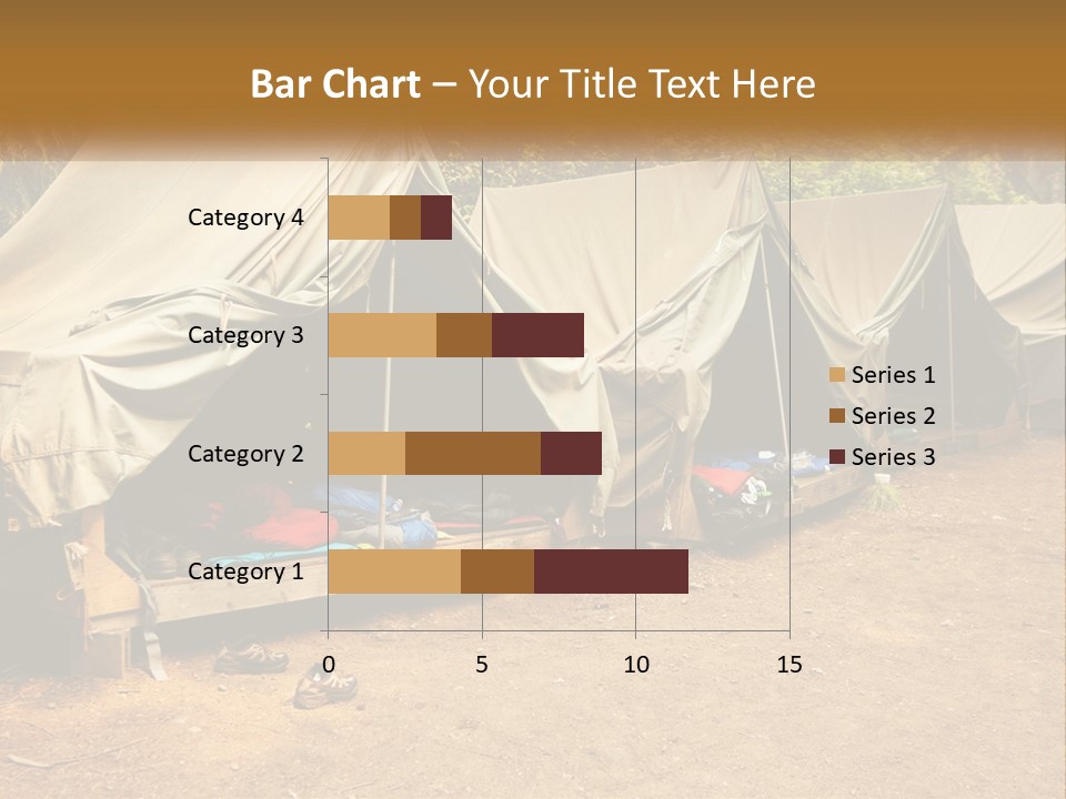Campground Several Tent PowerPoint Template