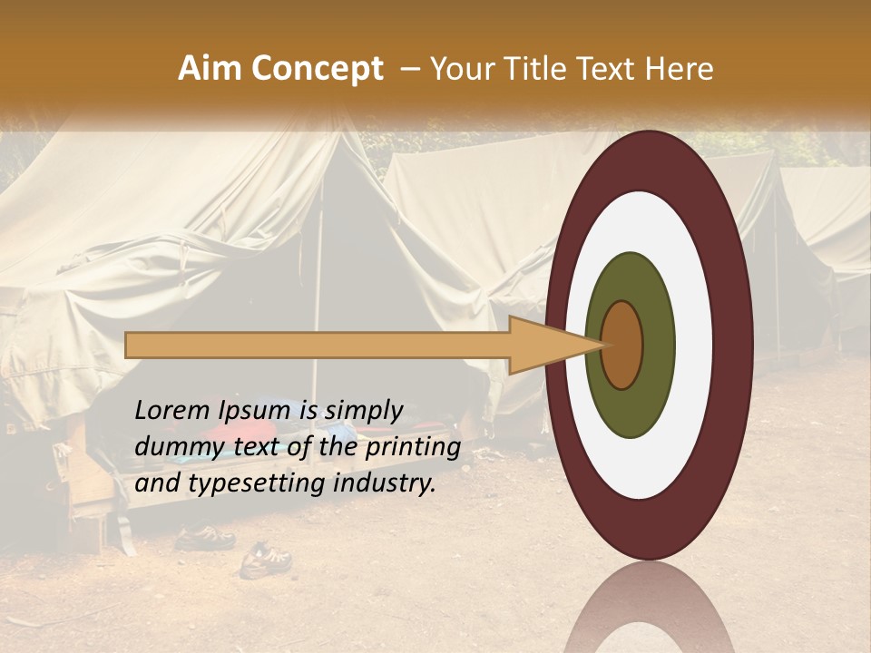 Campground Several Tent PowerPoint Template
