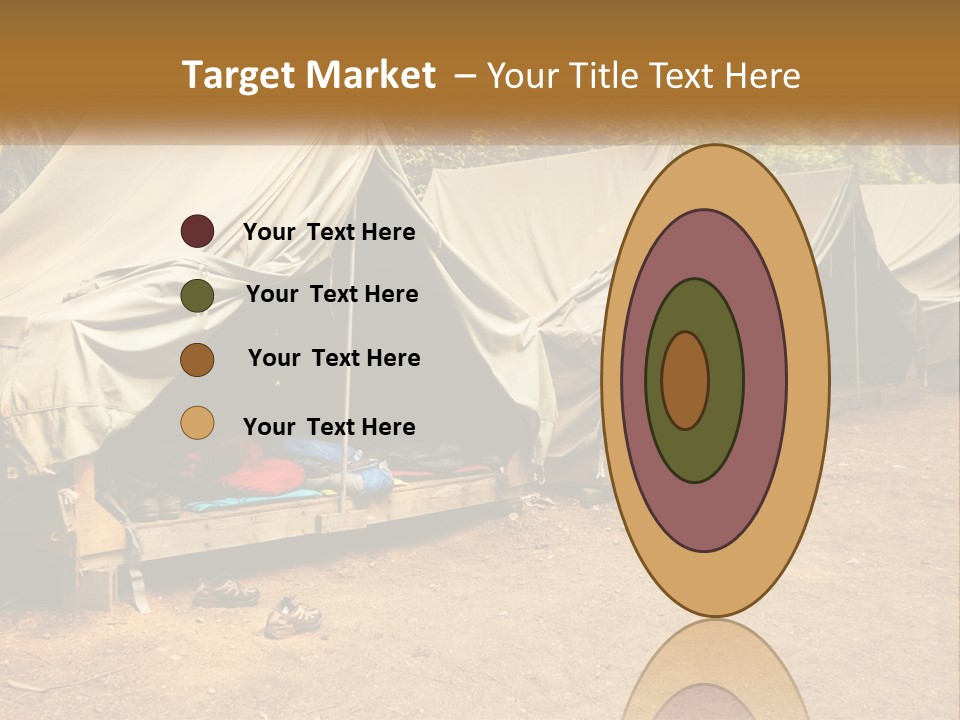 Campground Several Tent PowerPoint Template