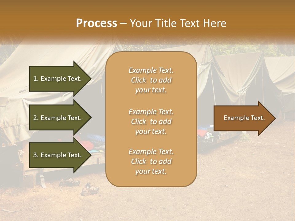 Campground Several Tent PowerPoint Template
