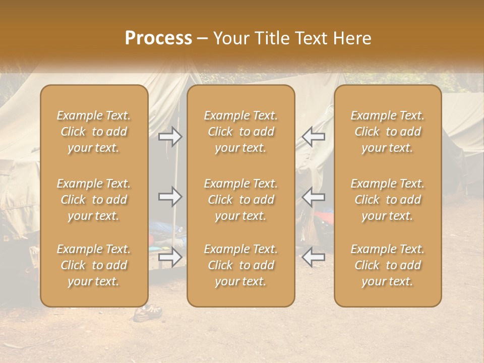 Campground Several Tent PowerPoint Template