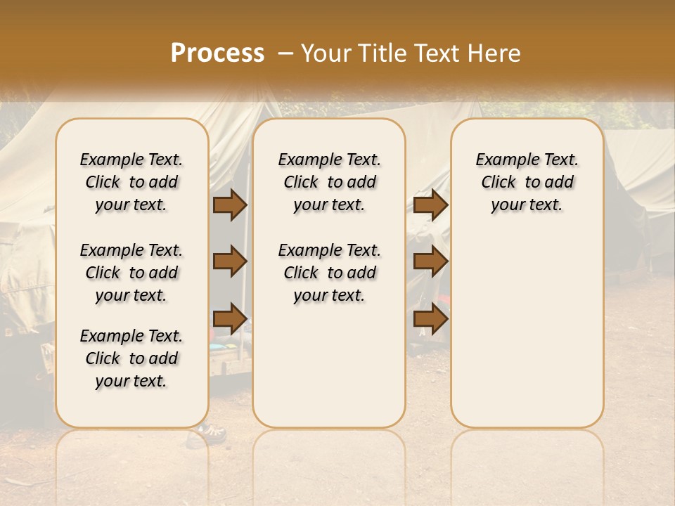 Campground Several Tent PowerPoint Template