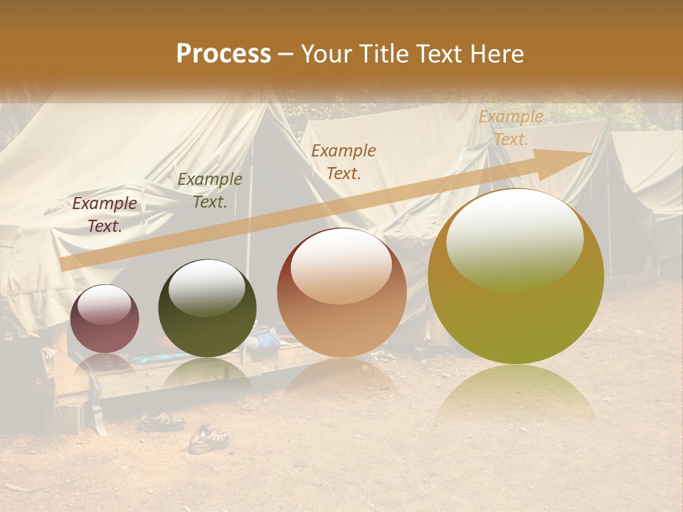 Campground Several Tent PowerPoint Template