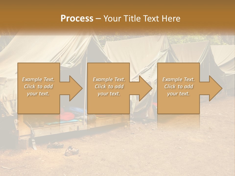Campground Several Tent PowerPoint Template