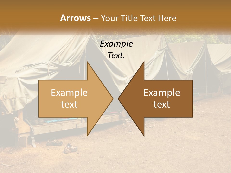 Campground Several Tent PowerPoint Template