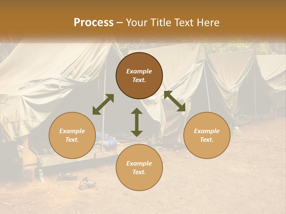 Campground Several Tent PowerPoint Template