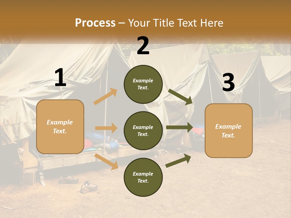 Campground Several Tent PowerPoint Template