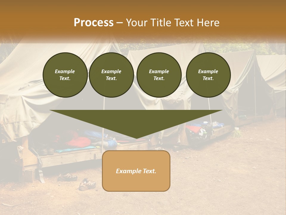 Campground Several Tent PowerPoint Template