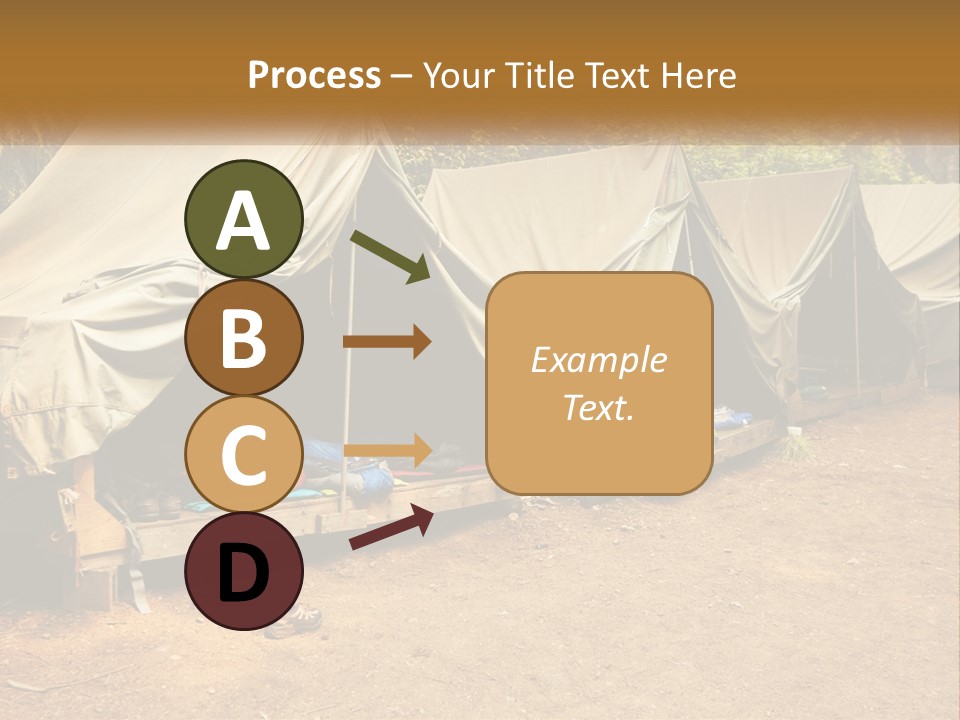 Campground Several Tent PowerPoint Template