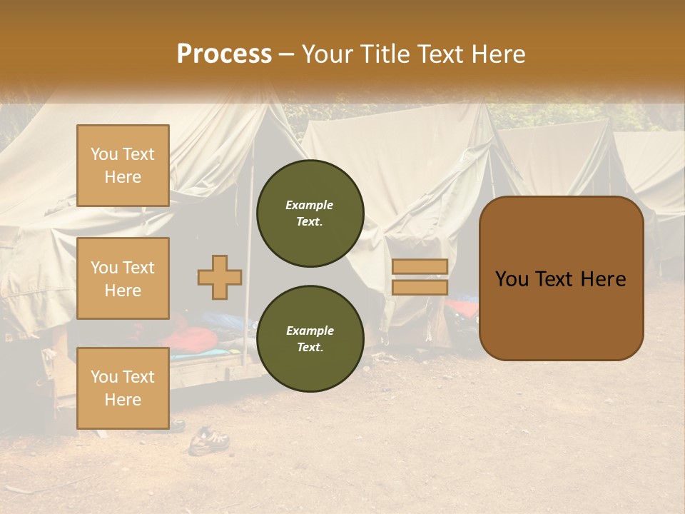 Campground Several Tent PowerPoint Template