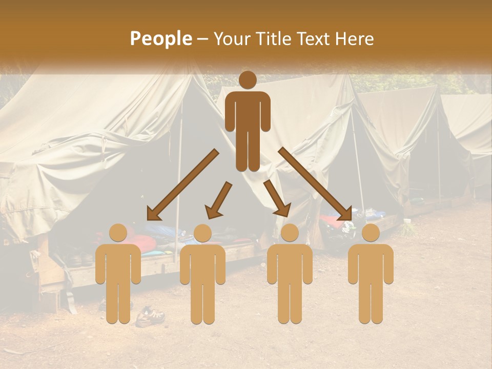 Campground Several Tent PowerPoint Template