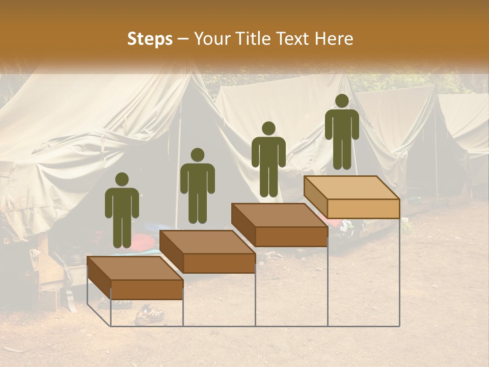 Campground Several Tent PowerPoint Template