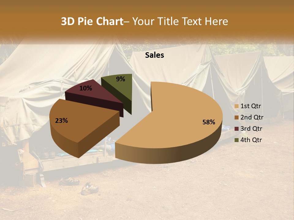 Campground Several Tent PowerPoint Template
