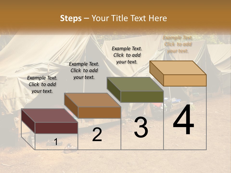 Campground Several Tent PowerPoint Template