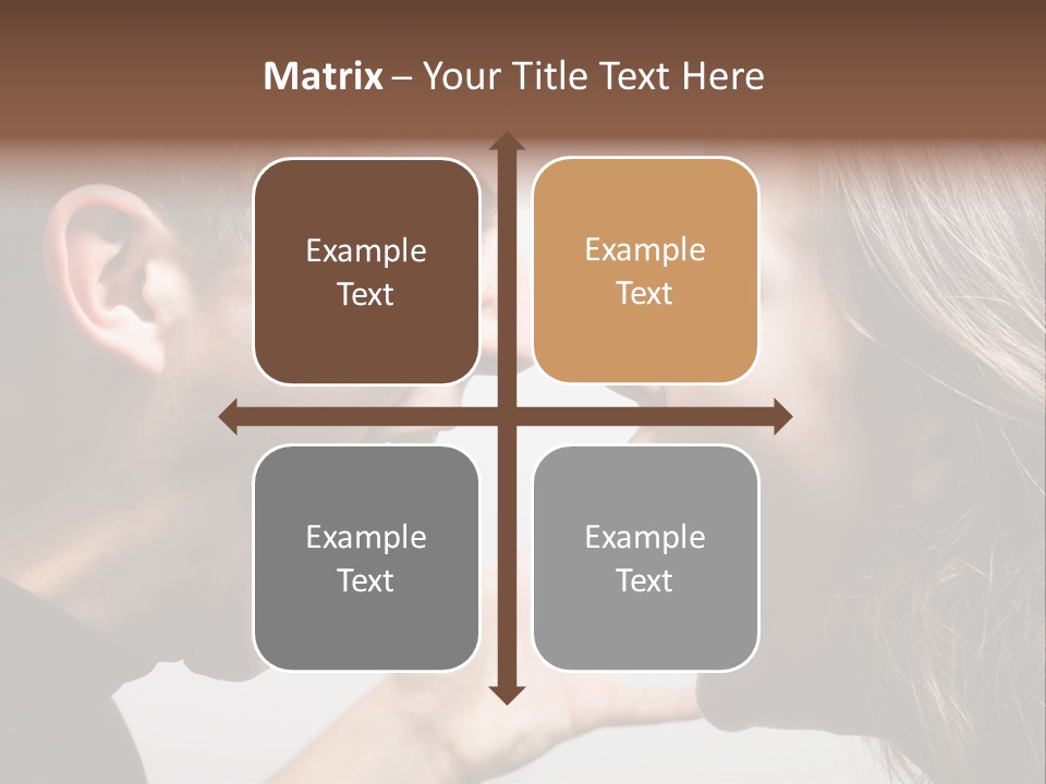 A Woman Yelling At A Man With His Mouth Open PowerPoint Template