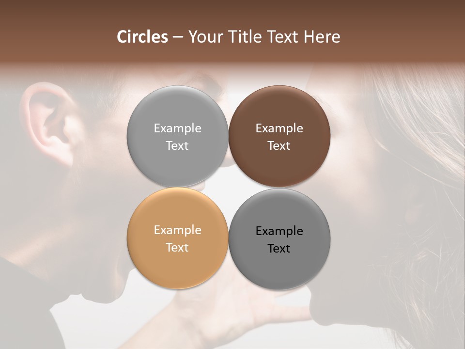 A Woman Yelling At A Man With His Mouth Open PowerPoint Template