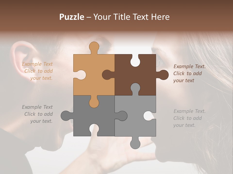 A Woman Yelling At A Man With His Mouth Open PowerPoint Template