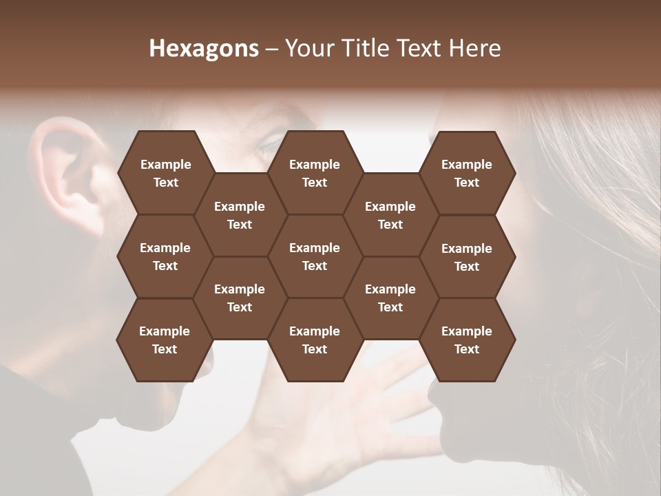 A Woman Yelling At A Man With His Mouth Open PowerPoint Template