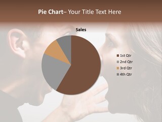 A Woman Yelling At A Man With His Mouth Open PowerPoint Template