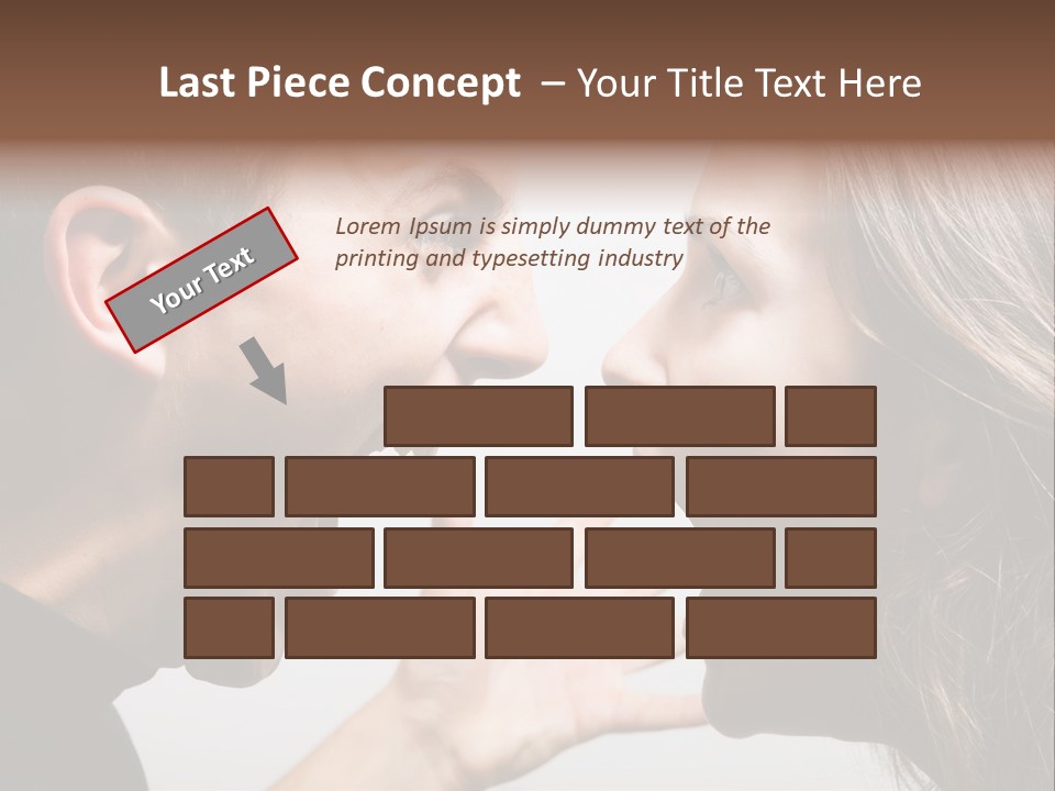 A Woman Yelling At A Man With His Mouth Open PowerPoint Template