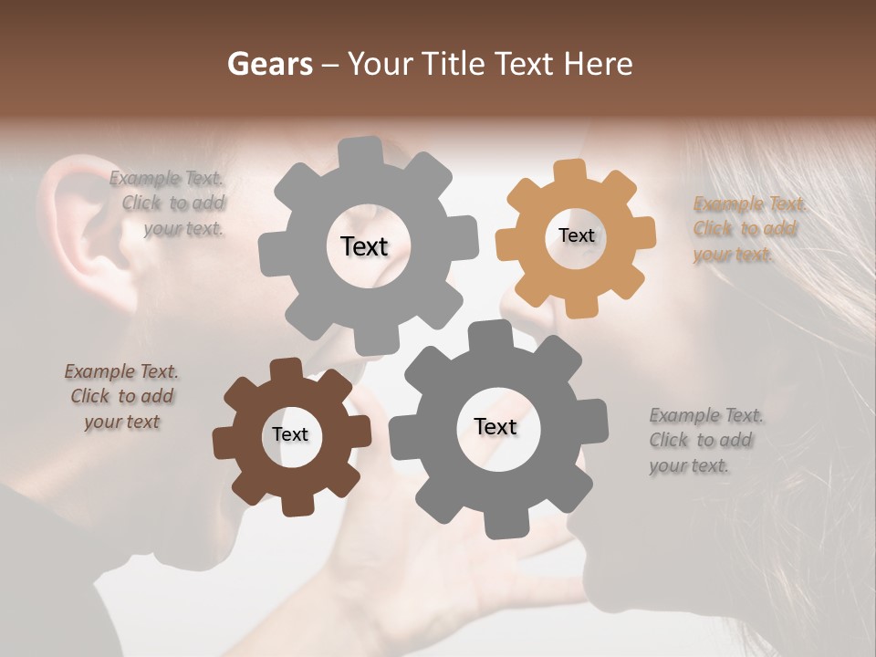 A Woman Yelling At A Man With His Mouth Open PowerPoint Template