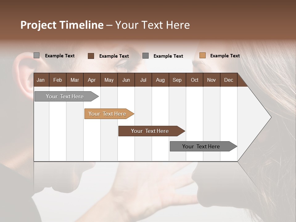 A Woman Yelling At A Man With His Mouth Open PowerPoint Template