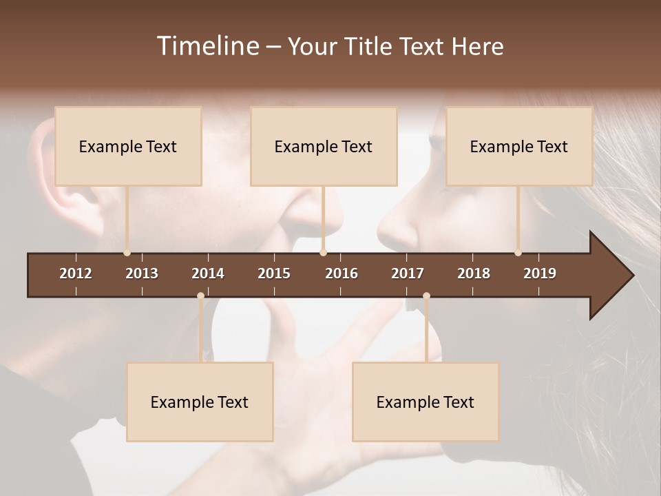 A Woman Yelling At A Man With His Mouth Open PowerPoint Template
