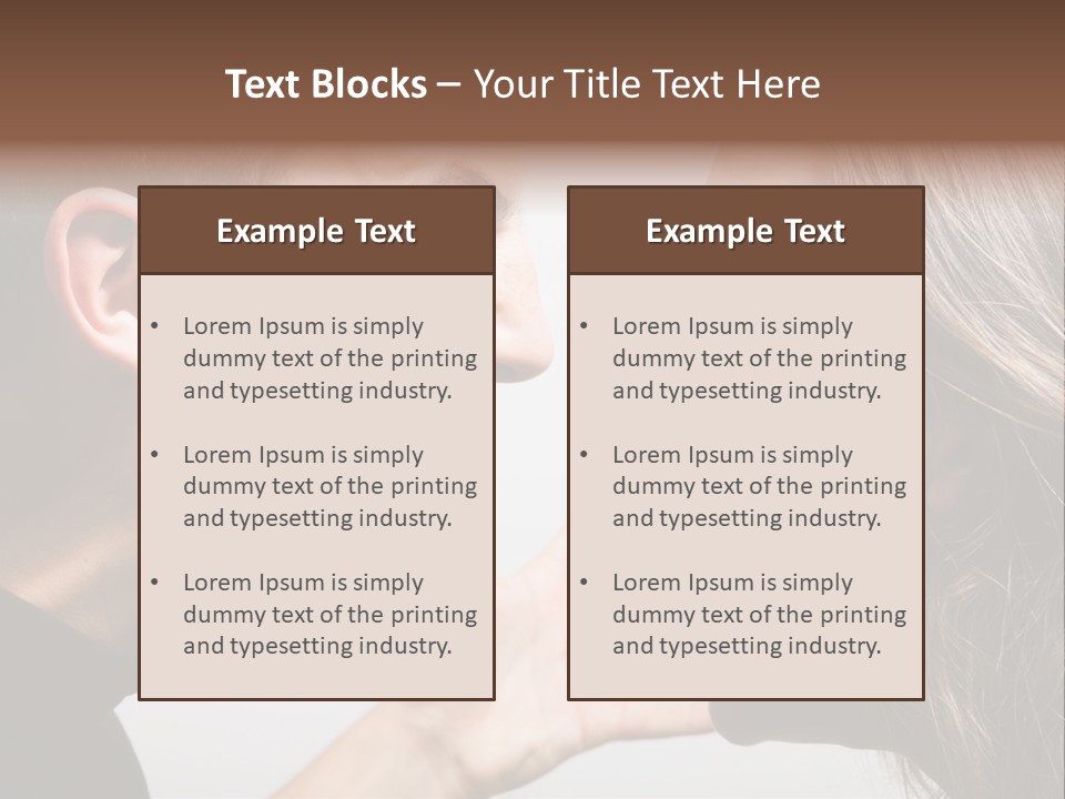 A Woman Yelling At A Man With His Mouth Open PowerPoint Template