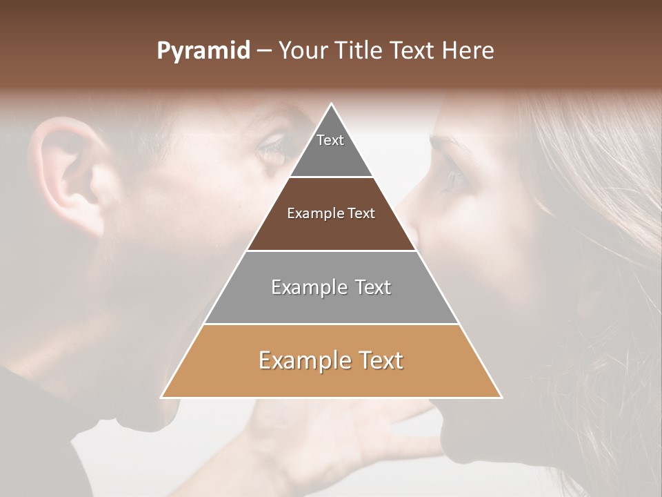 A Woman Yelling At A Man With His Mouth Open PowerPoint Template