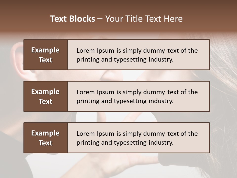 A Woman Yelling At A Man With His Mouth Open PowerPoint Template