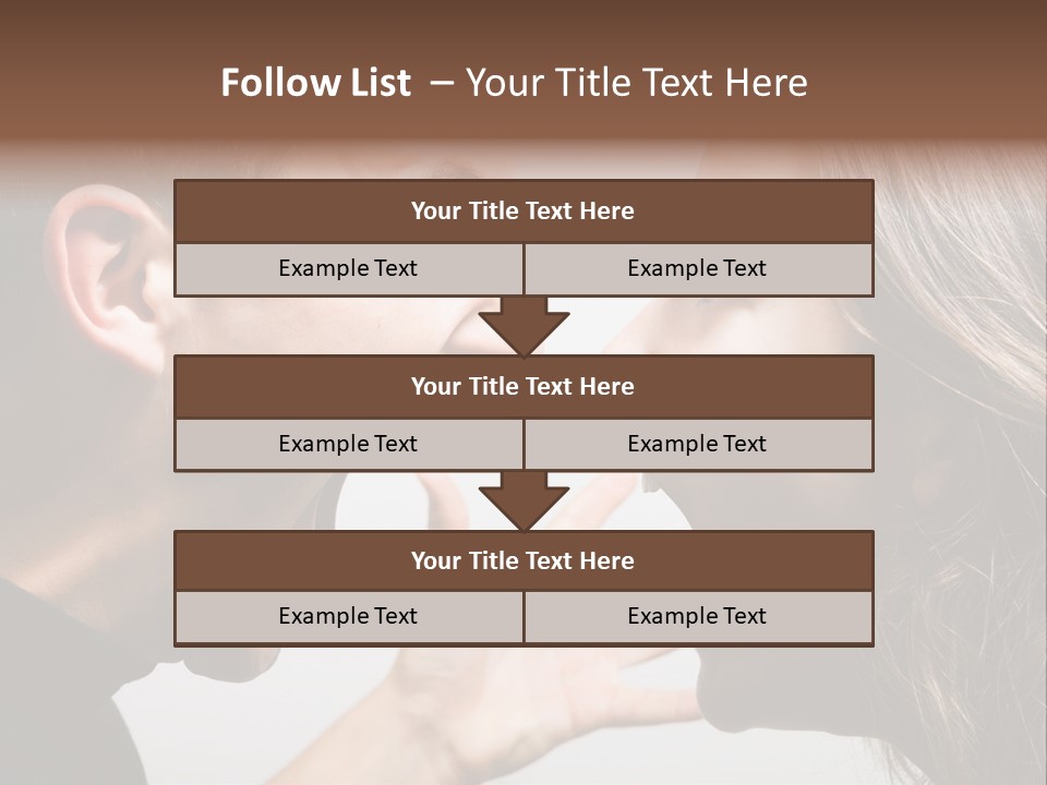 A Woman Yelling At A Man With His Mouth Open PowerPoint Template