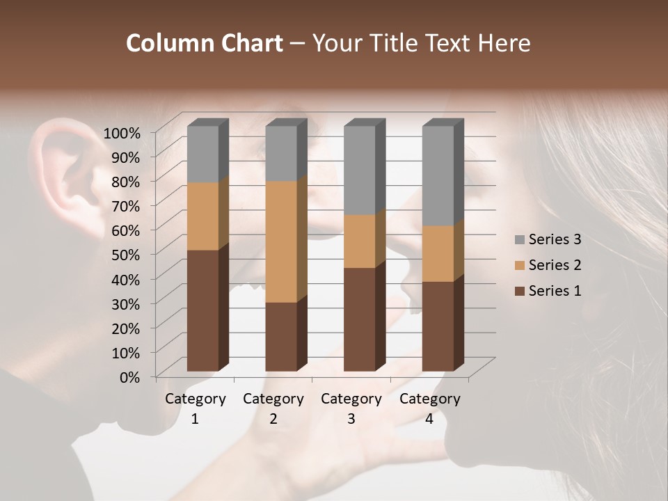 A Woman Yelling At A Man With His Mouth Open PowerPoint Template
