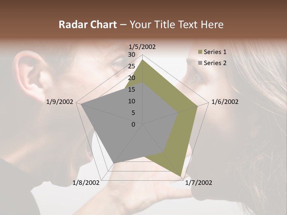 A Woman Yelling At A Man With His Mouth Open PowerPoint Template
