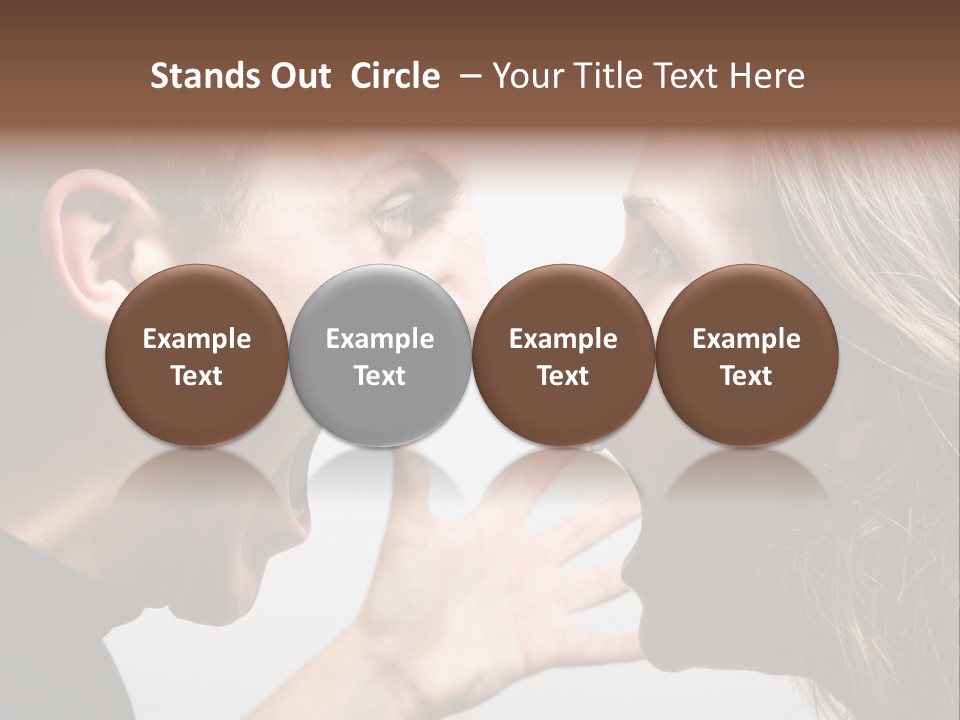 A Woman Yelling At A Man With His Mouth Open PowerPoint Template