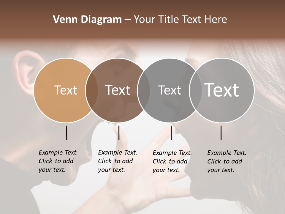 A Woman Yelling At A Man With His Mouth Open PowerPoint Template