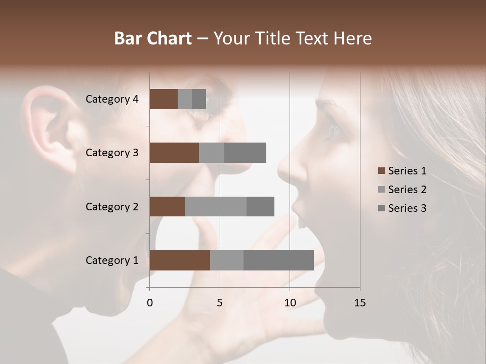 A Woman Yelling At A Man With His Mouth Open PowerPoint Template