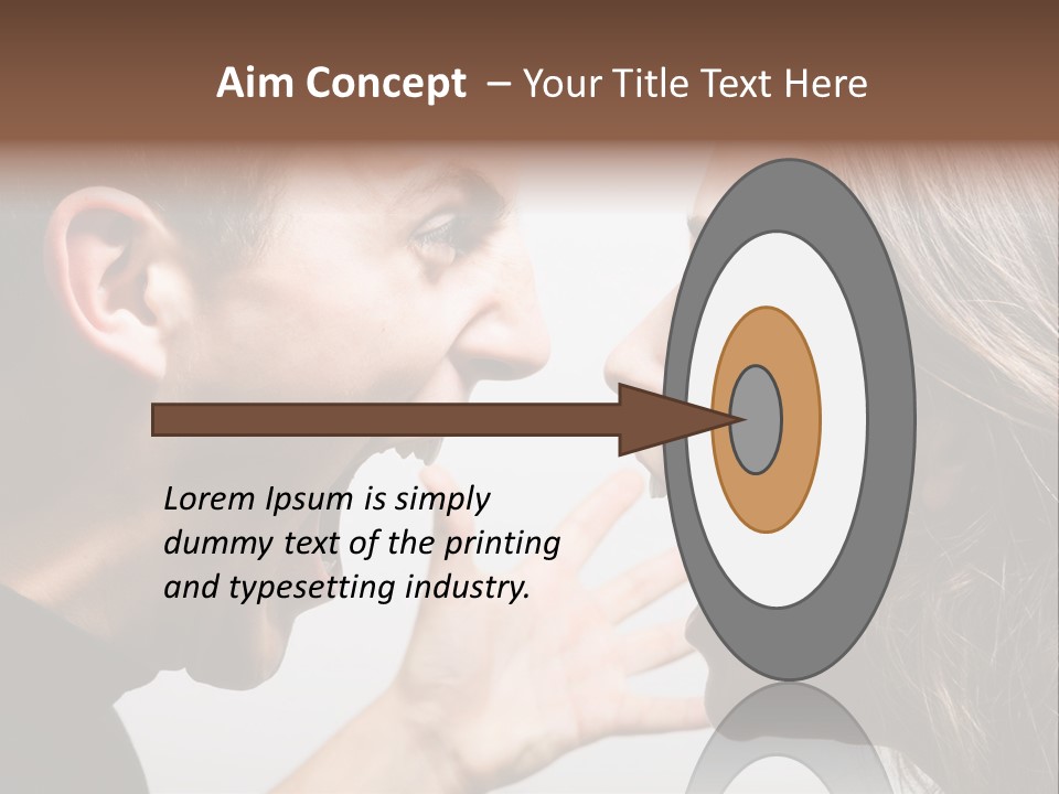 A Woman Yelling At A Man With His Mouth Open PowerPoint Template