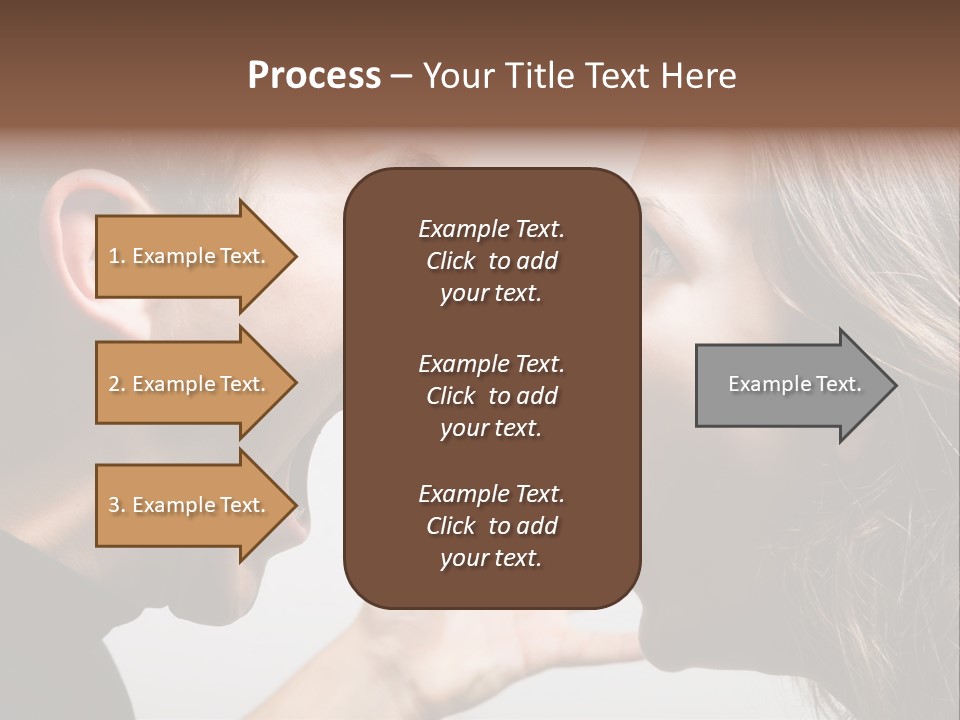 A Woman Yelling At A Man With His Mouth Open PowerPoint Template
