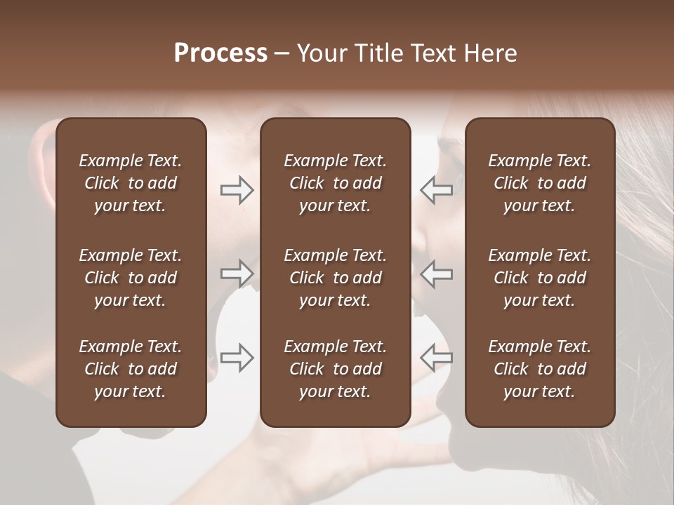 A Woman Yelling At A Man With His Mouth Open PowerPoint Template