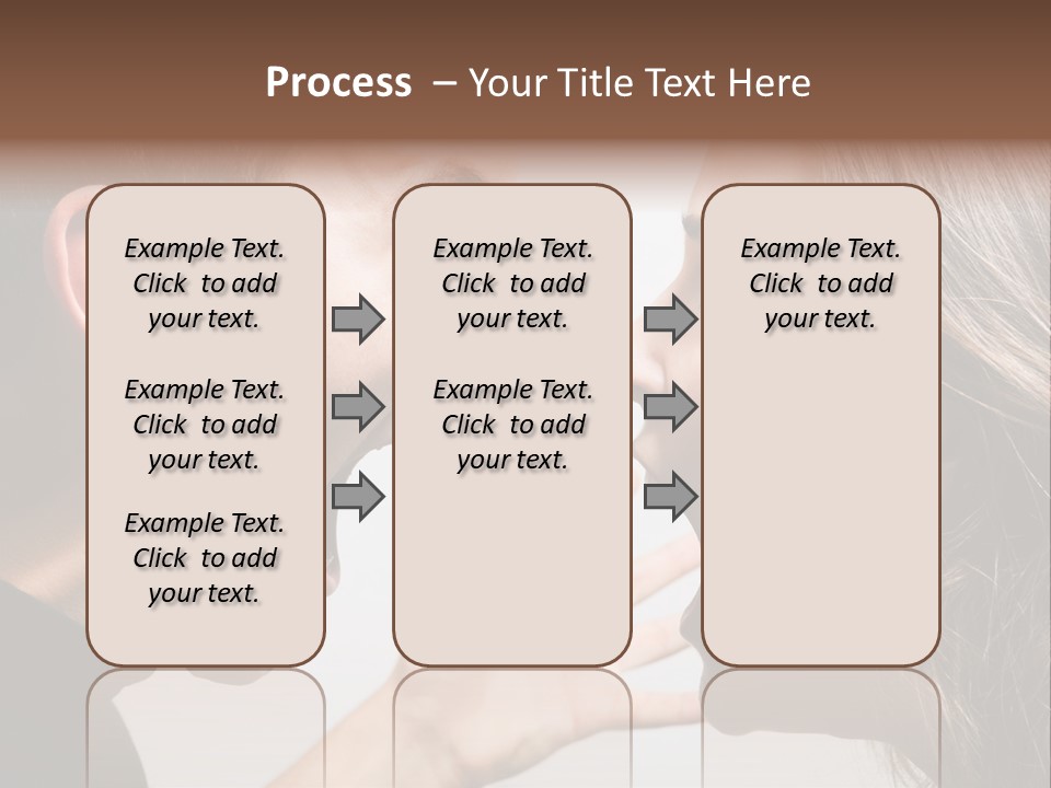 A Woman Yelling At A Man With His Mouth Open PowerPoint Template