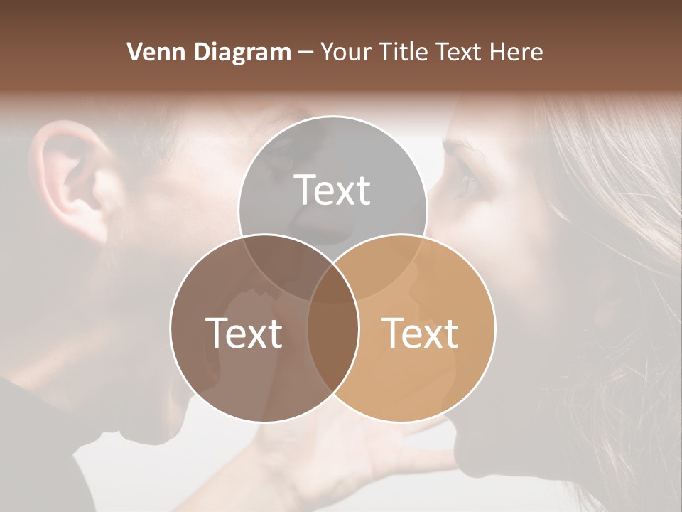 A Woman Yelling At A Man With His Mouth Open PowerPoint Template