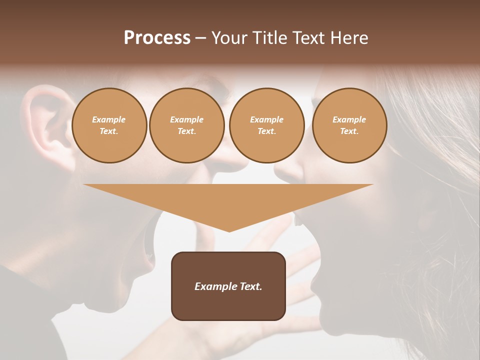 A Woman Yelling At A Man With His Mouth Open PowerPoint Template