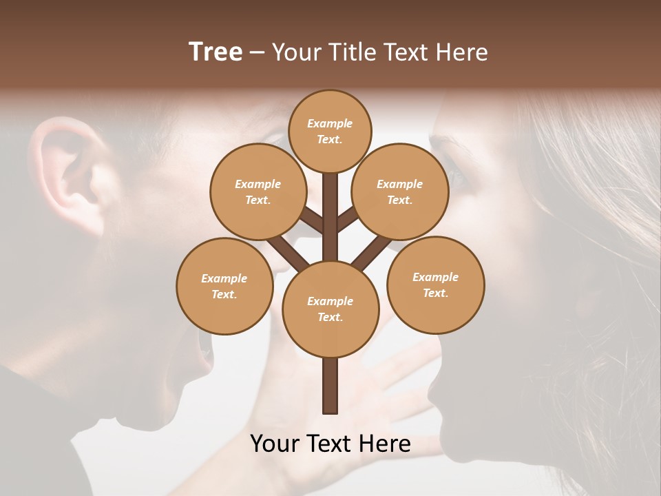 A Woman Yelling At A Man With His Mouth Open PowerPoint Template