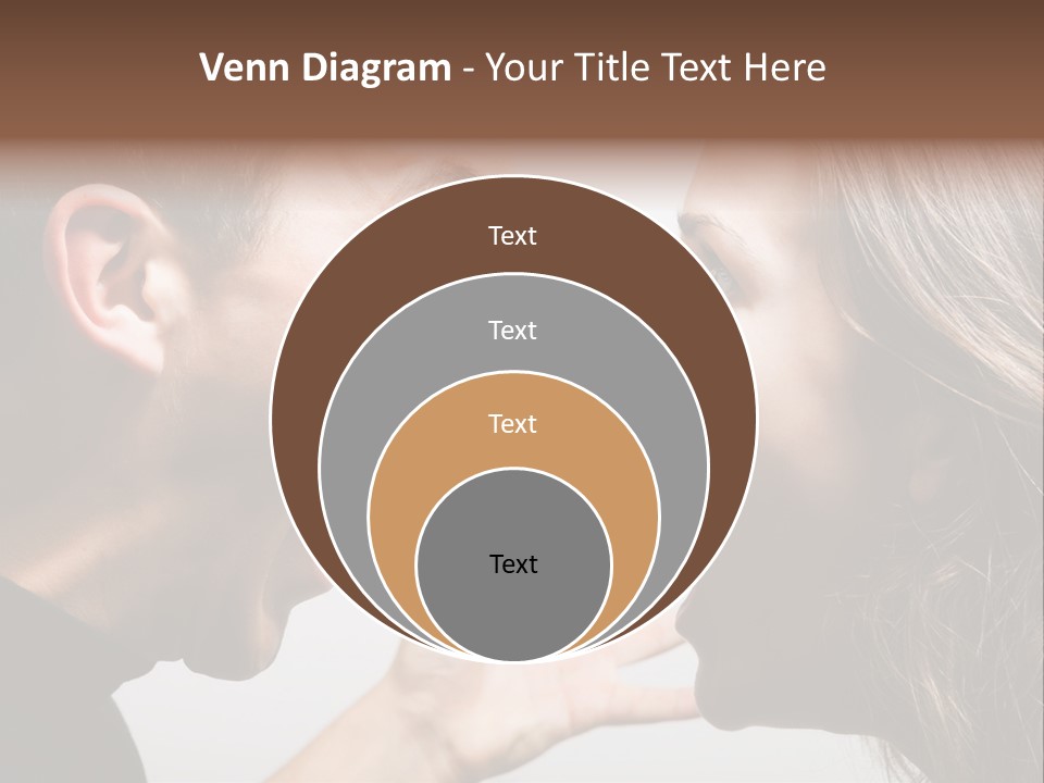A Woman Yelling At A Man With His Mouth Open PowerPoint Template