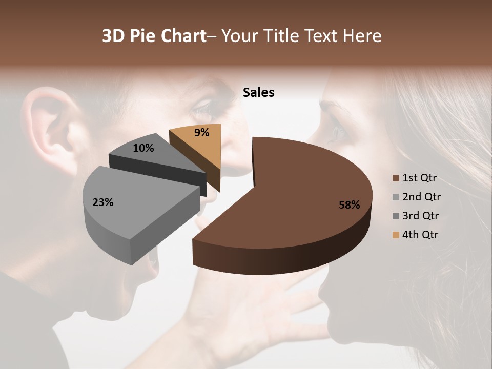 A Woman Yelling At A Man With His Mouth Open PowerPoint Template